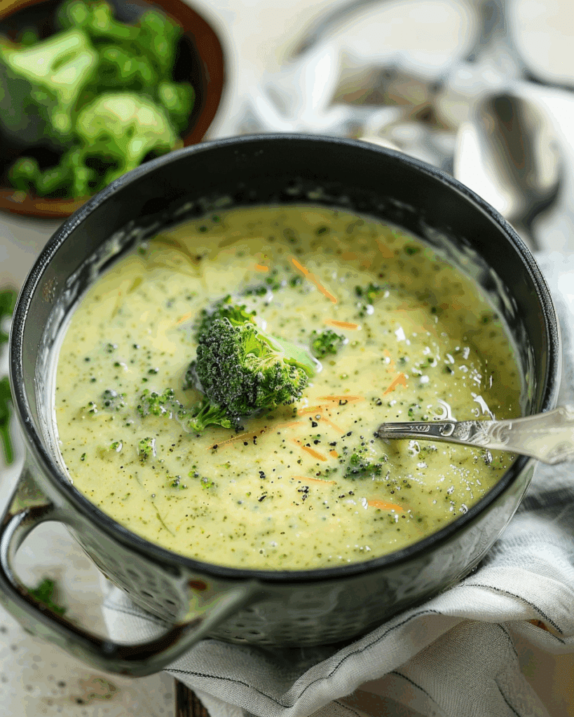 High Protein Broccoli Cheddar Soup