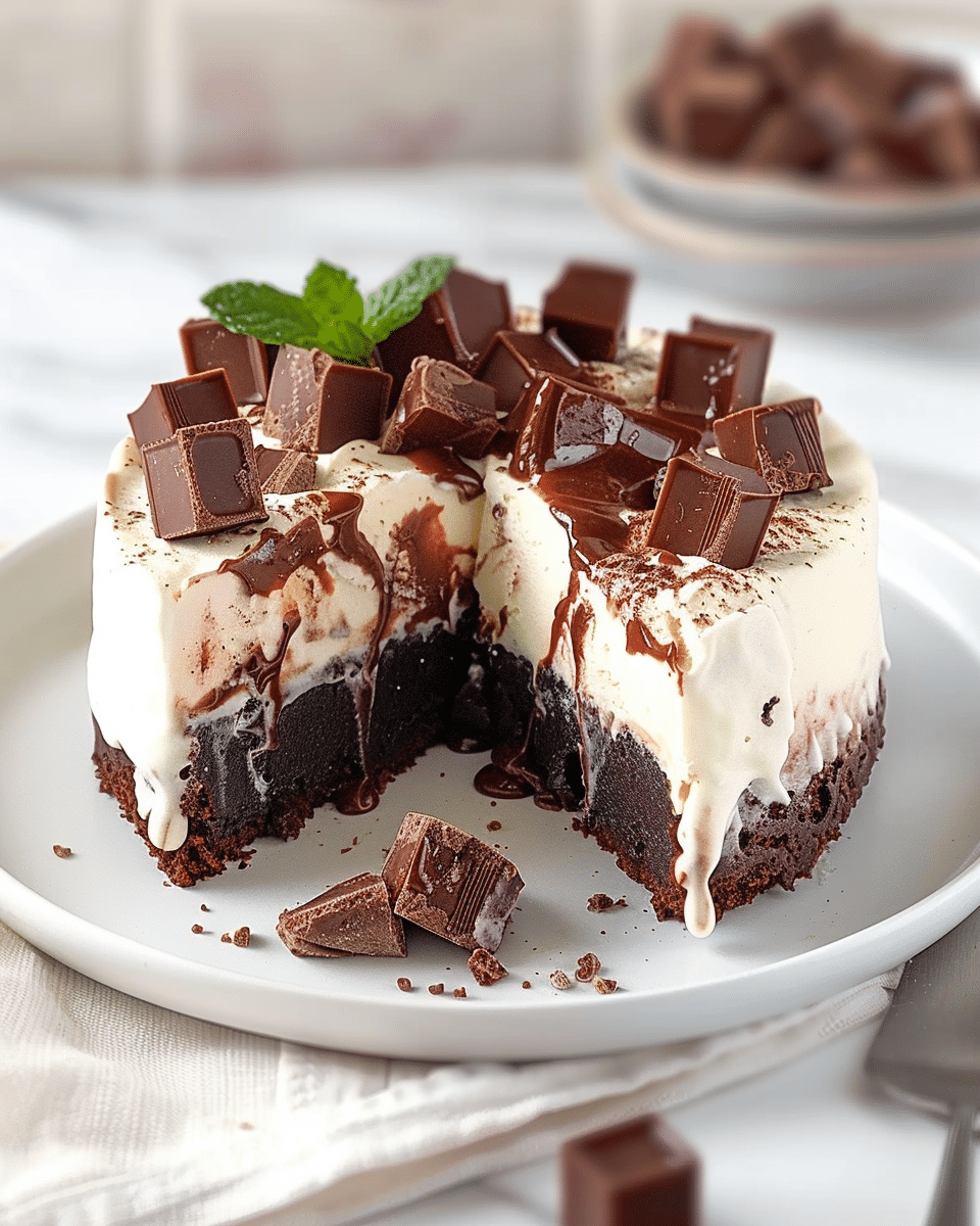 Delicious Brownie Ice Cream Cake