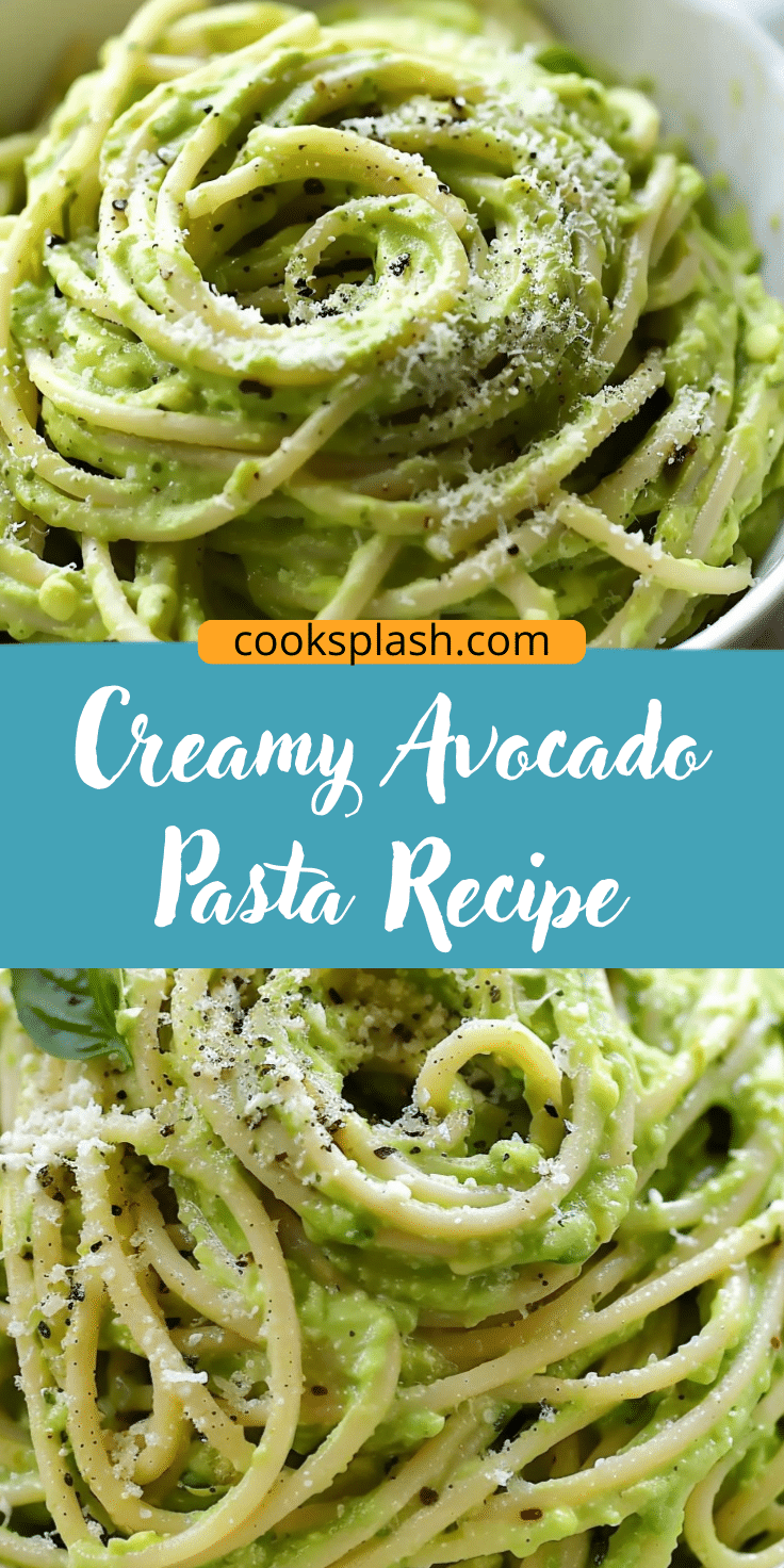 Healthy Creamy Avocado Pasta Recipe | Cook Splash