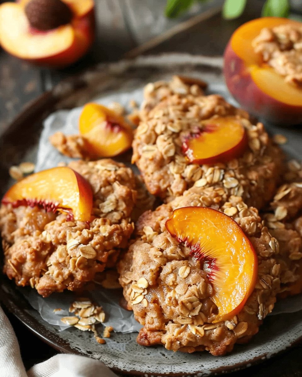Peach Cobbler Breakfast Cookies