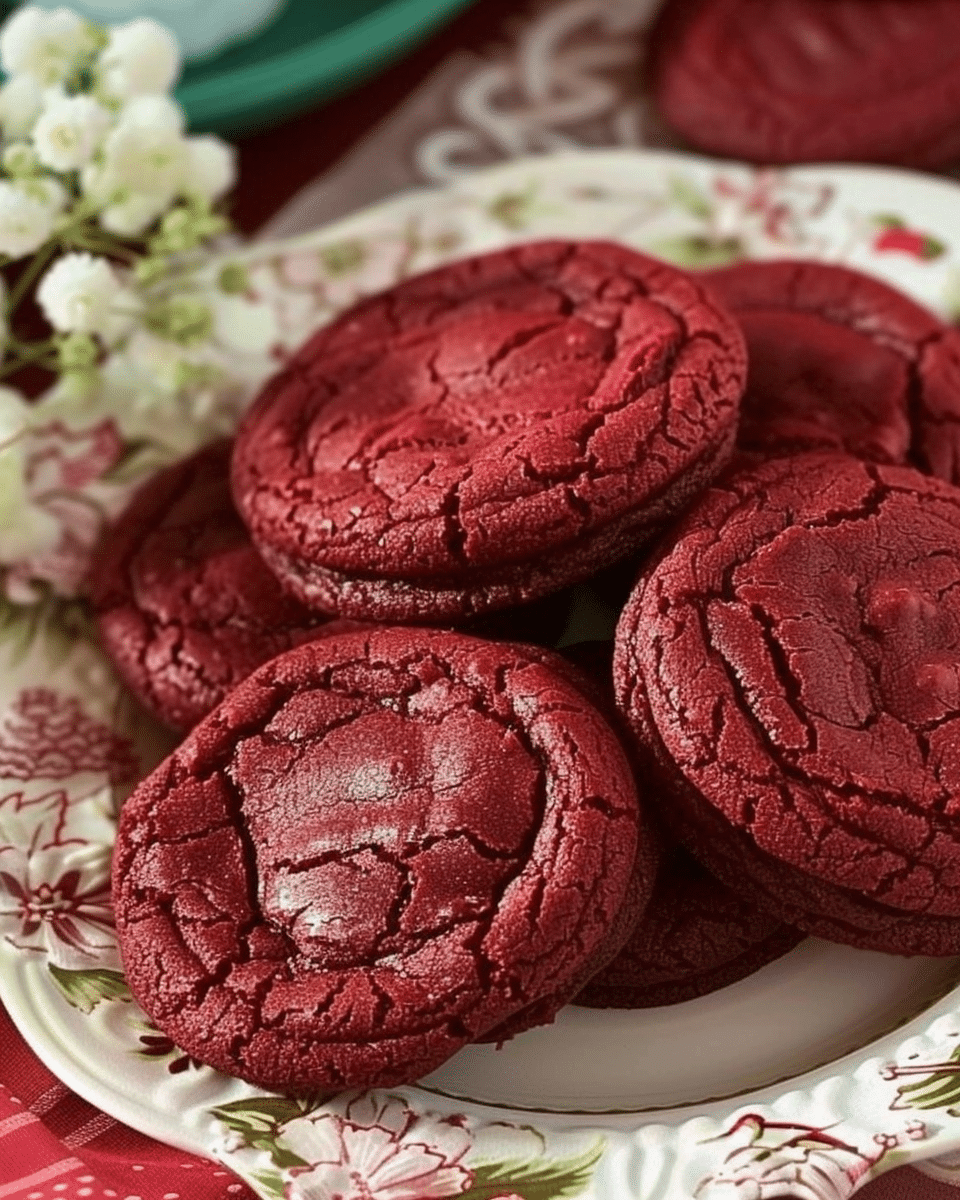 Red Velvet Cookies New York Style