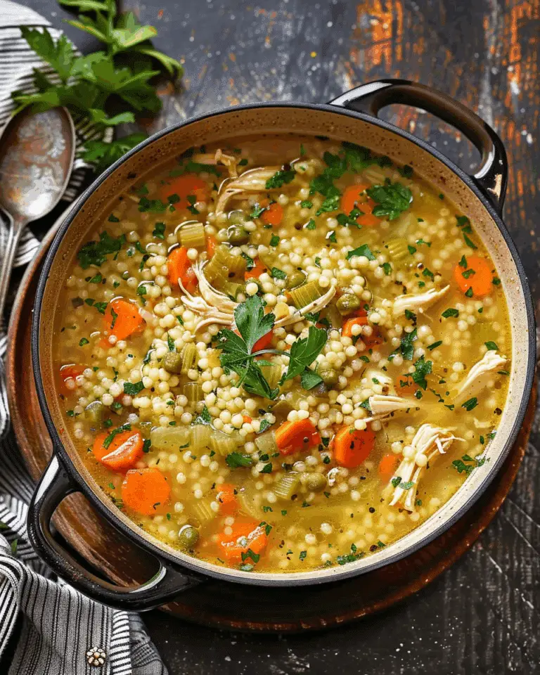 Cold-Fighting Couscous Chicken Soup