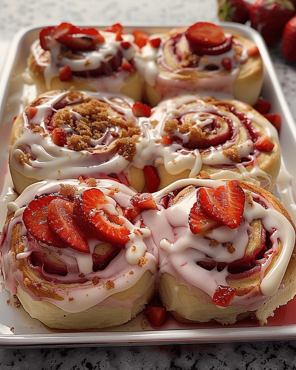 Strawberry Cheesecake Cinnabon Rolls