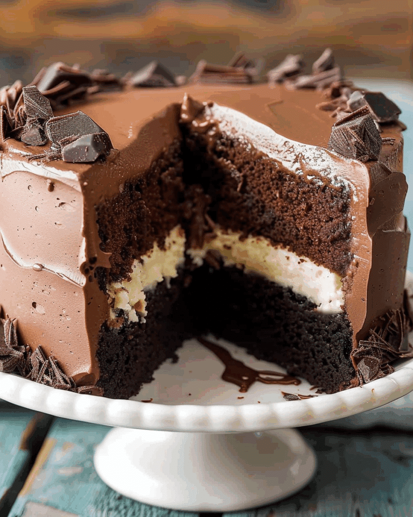 Chocolate Cheesecake Layer Cake