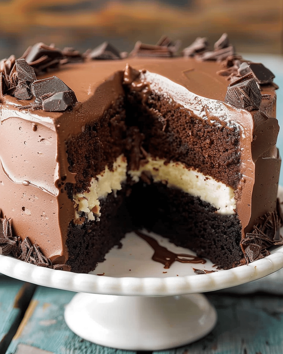 Chocolate Cheesecake Layer Cake
