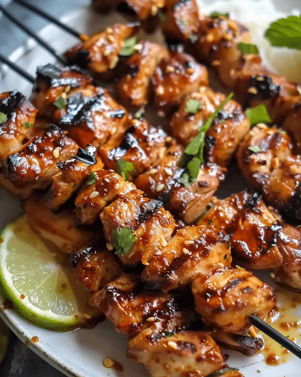 Grilled Thai Coconut Chicken Skewers
