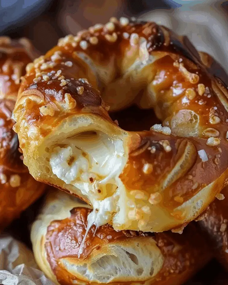 Mozzarella Stuffed Soft Pretzels