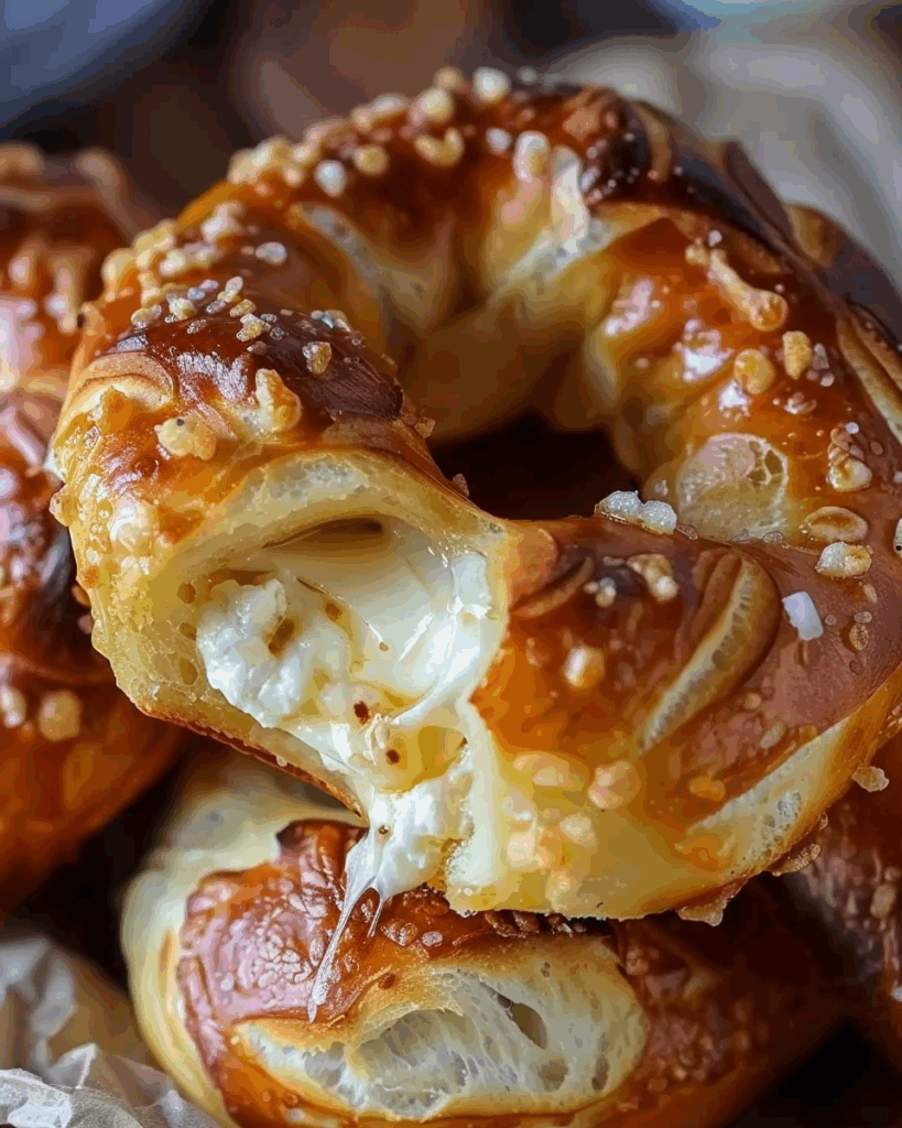 Mozzarella Stuffed Soft Pretzels
