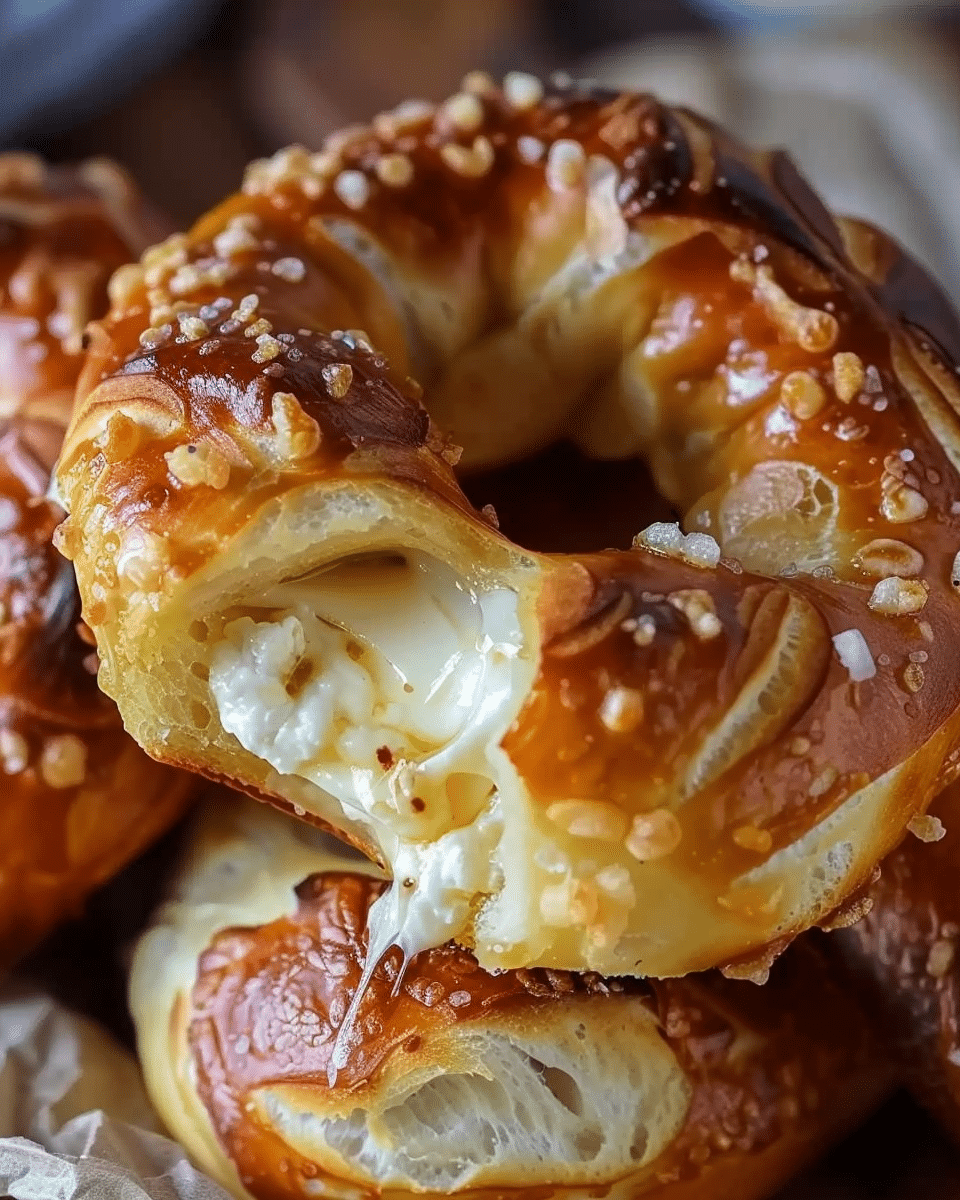 Mozzarella Stuffed Soft Pretzels