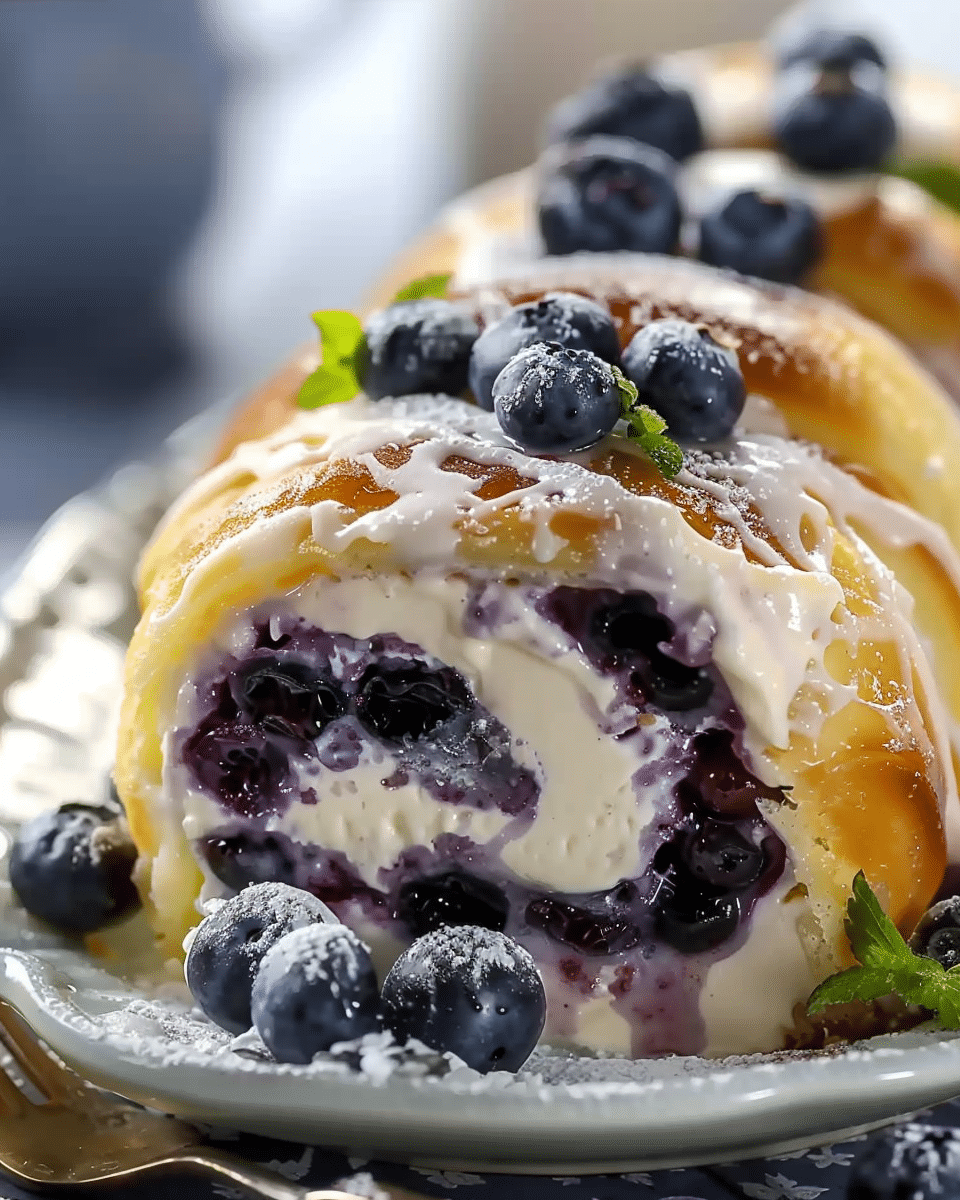 Blueberry Cheesecake Rolls Bliss
