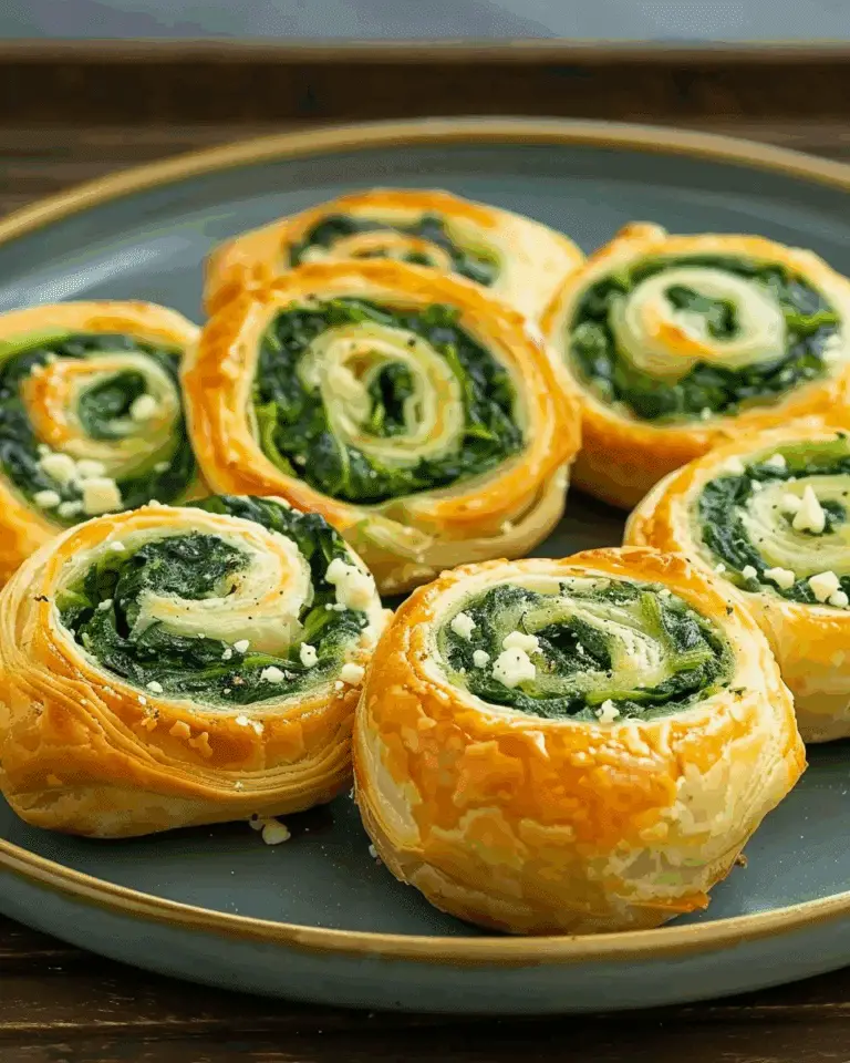 Spinach and Feta Cheese Puff Pastry Rolls