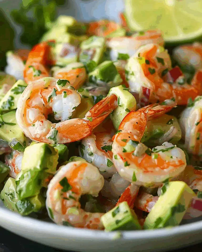 Shrimp Salad with Avocado and Lime Dressing
