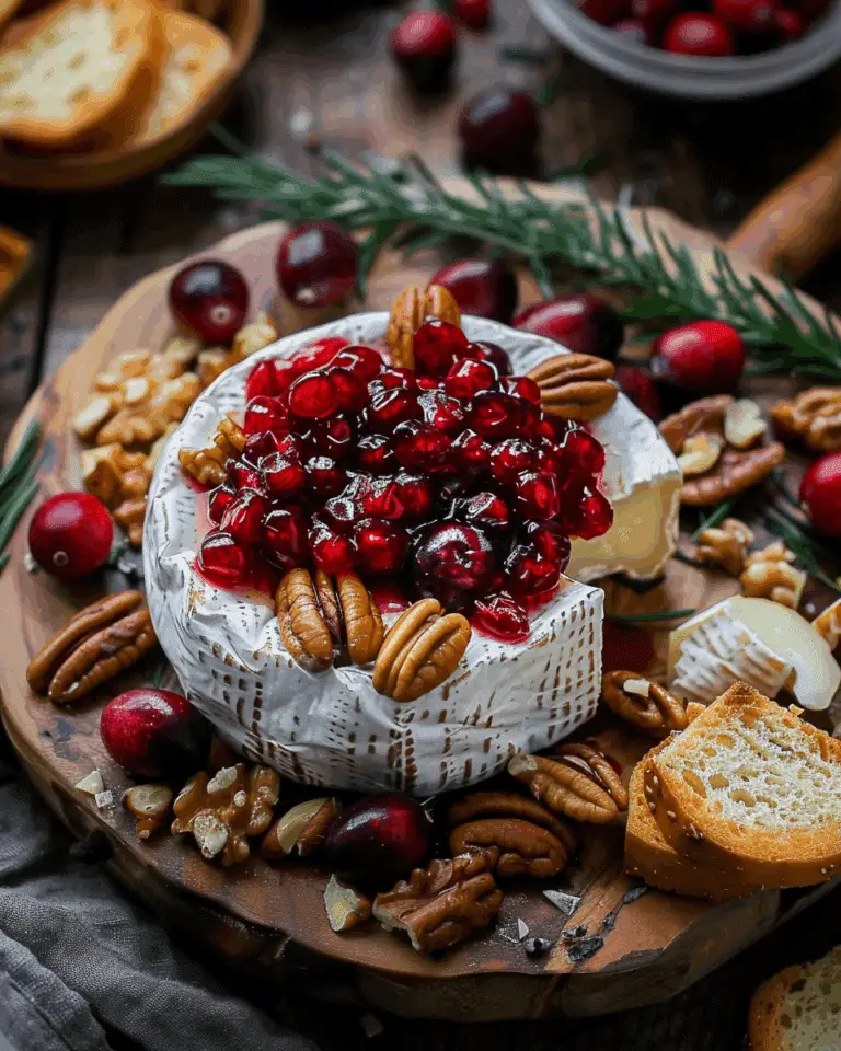 Crockpot Brie with Cranberries & Walnuts