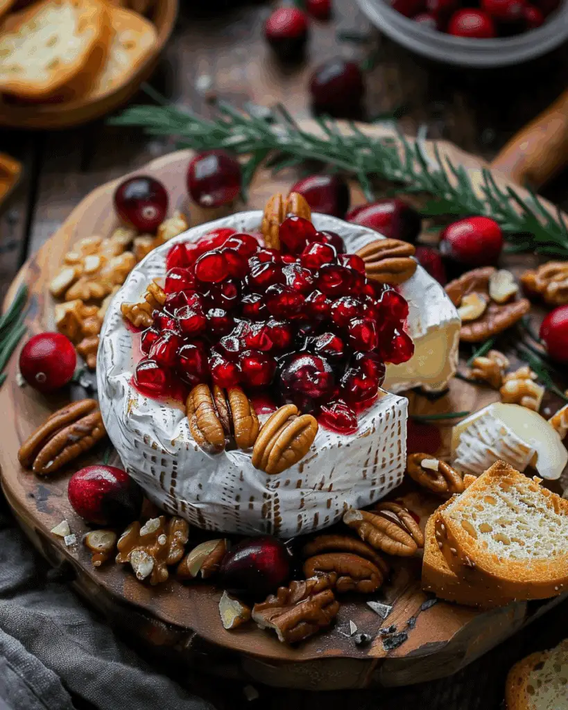 Crockpot Brie with Cranberries & Walnuts