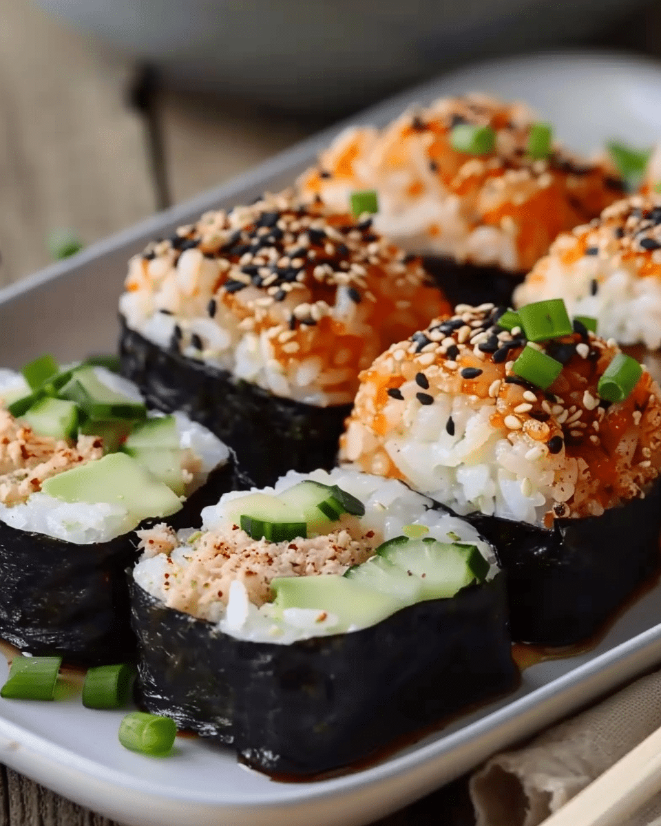 Spicy Tuna Yaki Onigiri (Grilled Rice Balls)