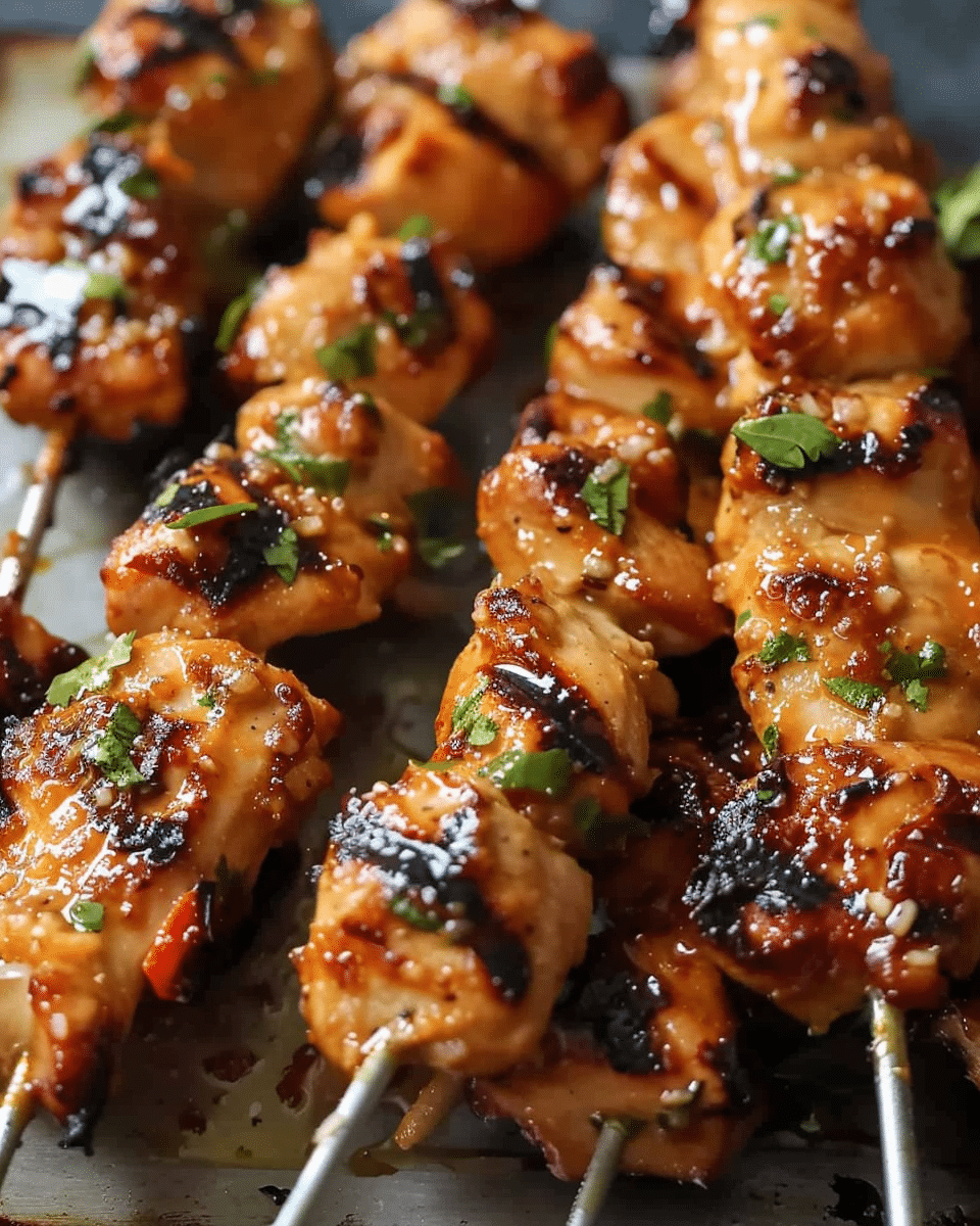 Grilled Thai Coconut Chicken Skewers