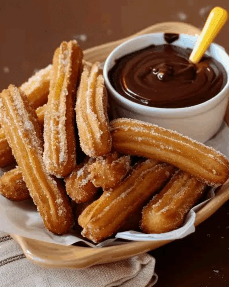Homemade Churros with Chocolate Sauce