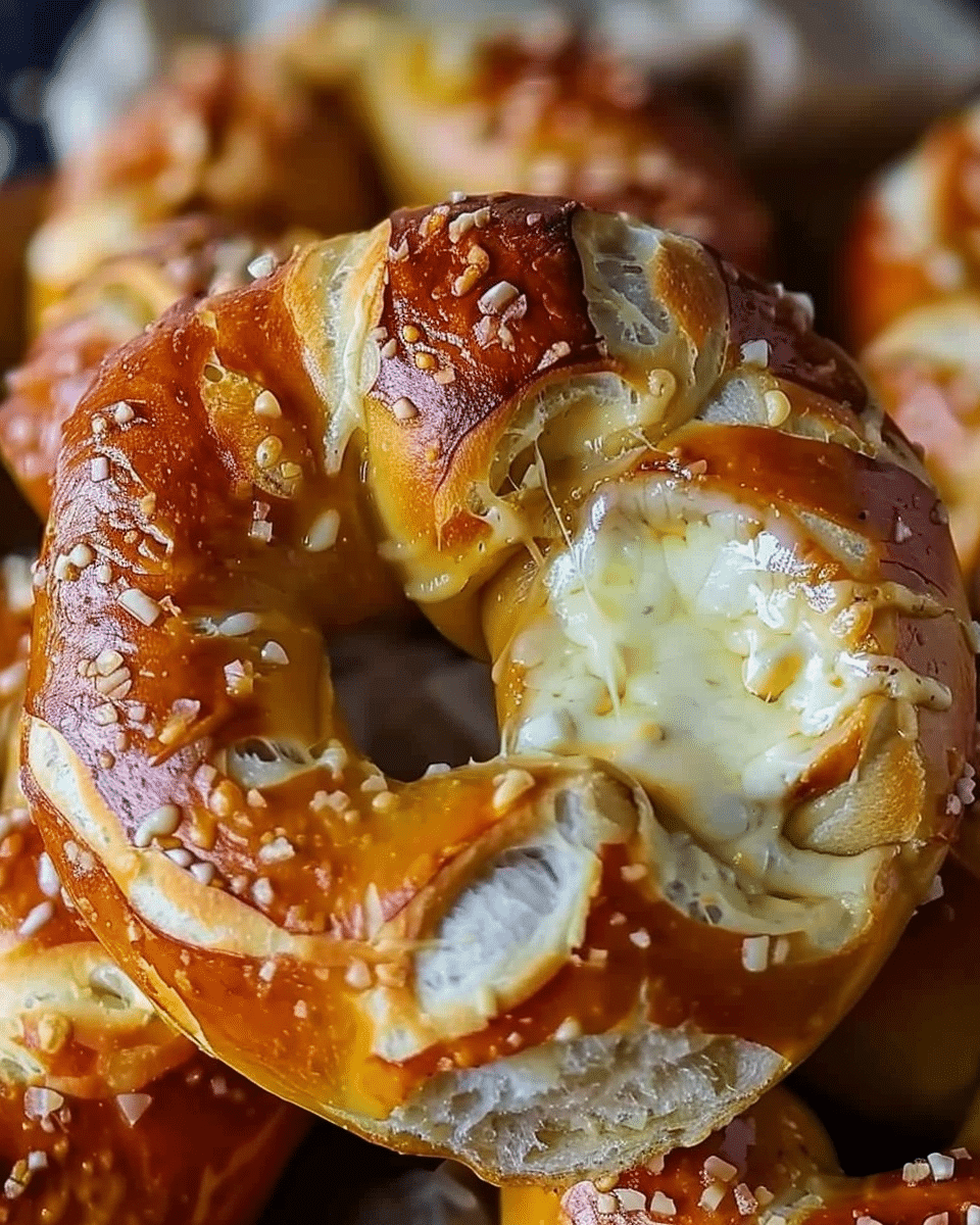 Mozzarella Stuffed Soft Pretzels