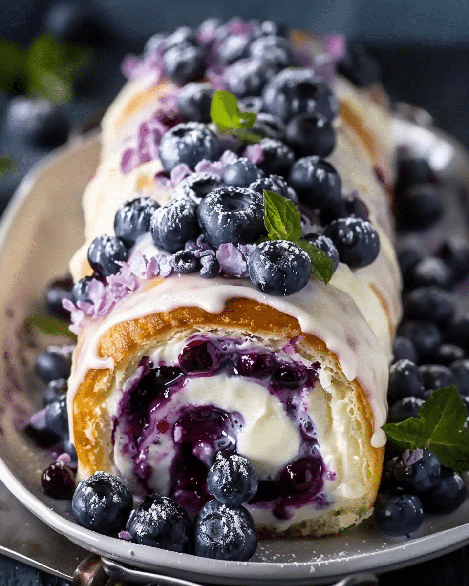 Blueberry Cheesecake Rolls Bliss