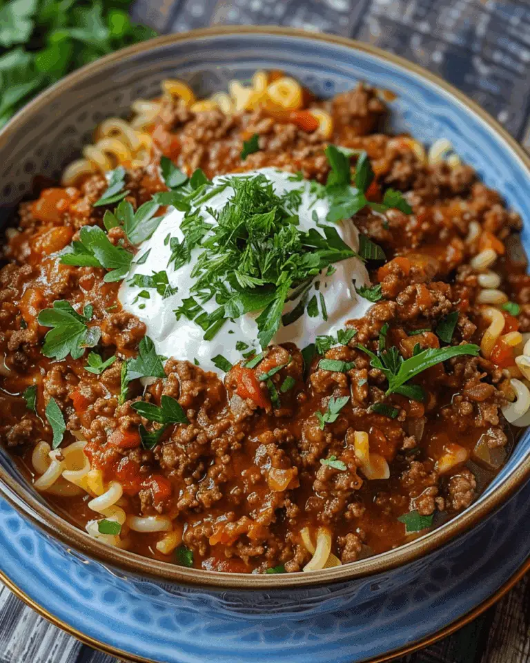 Easy Ground Beef Hungarian Roulash