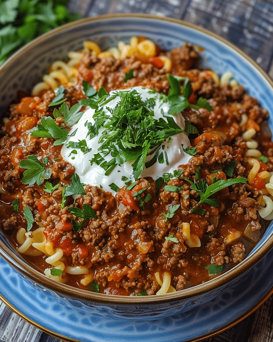 Easy Ground Beef Hungarian Roulash