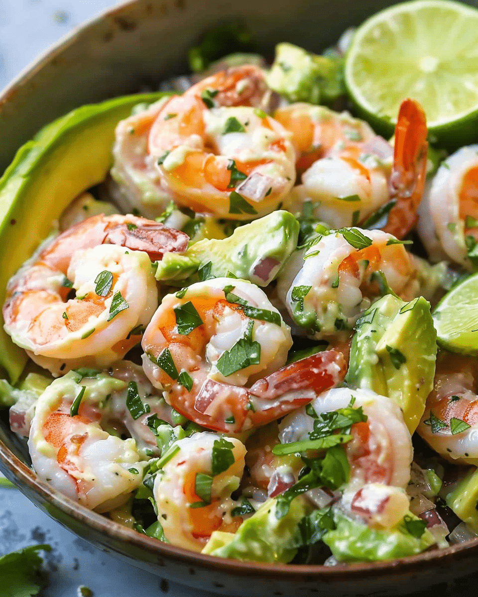 Shrimp Salad with Avocado and Lime Dressing