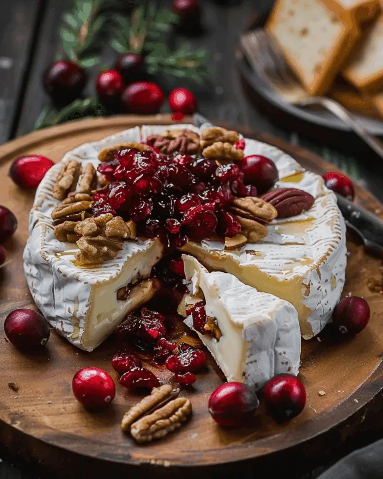 Crockpot Brie with Cranberries & Walnuts