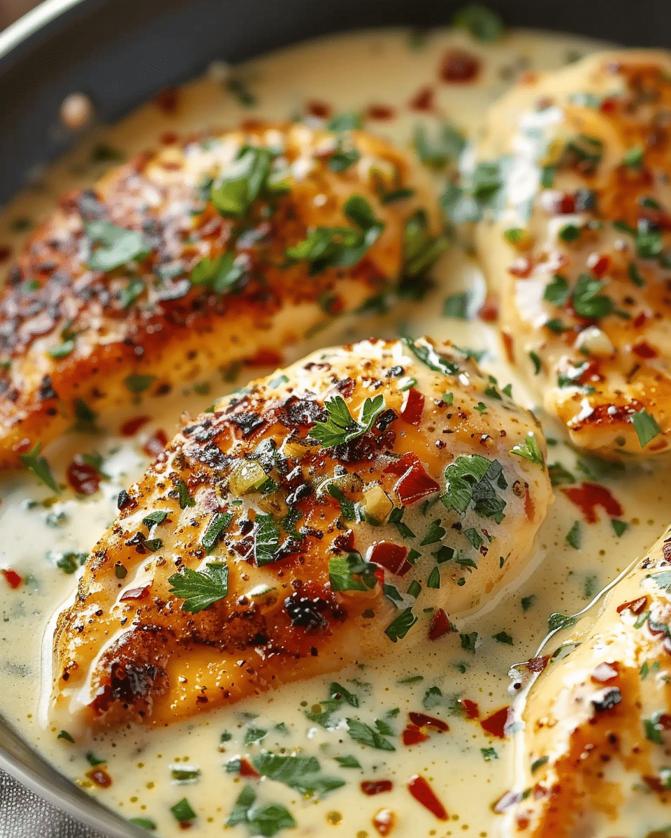 Chicken Fillet in Spicy, Creamy Garlic-Parmesan Sauce: A Comfort Classic I Crave Again
