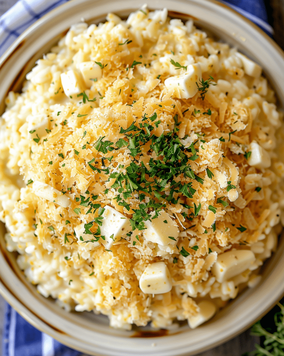 Slow Cooker Garlic Parmesan Risotto
