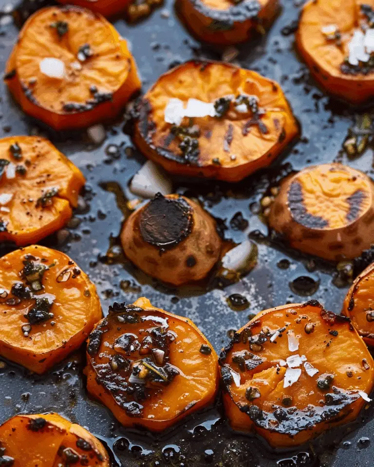 Roasted Sweet Potato Rounds with Honey & Feta
