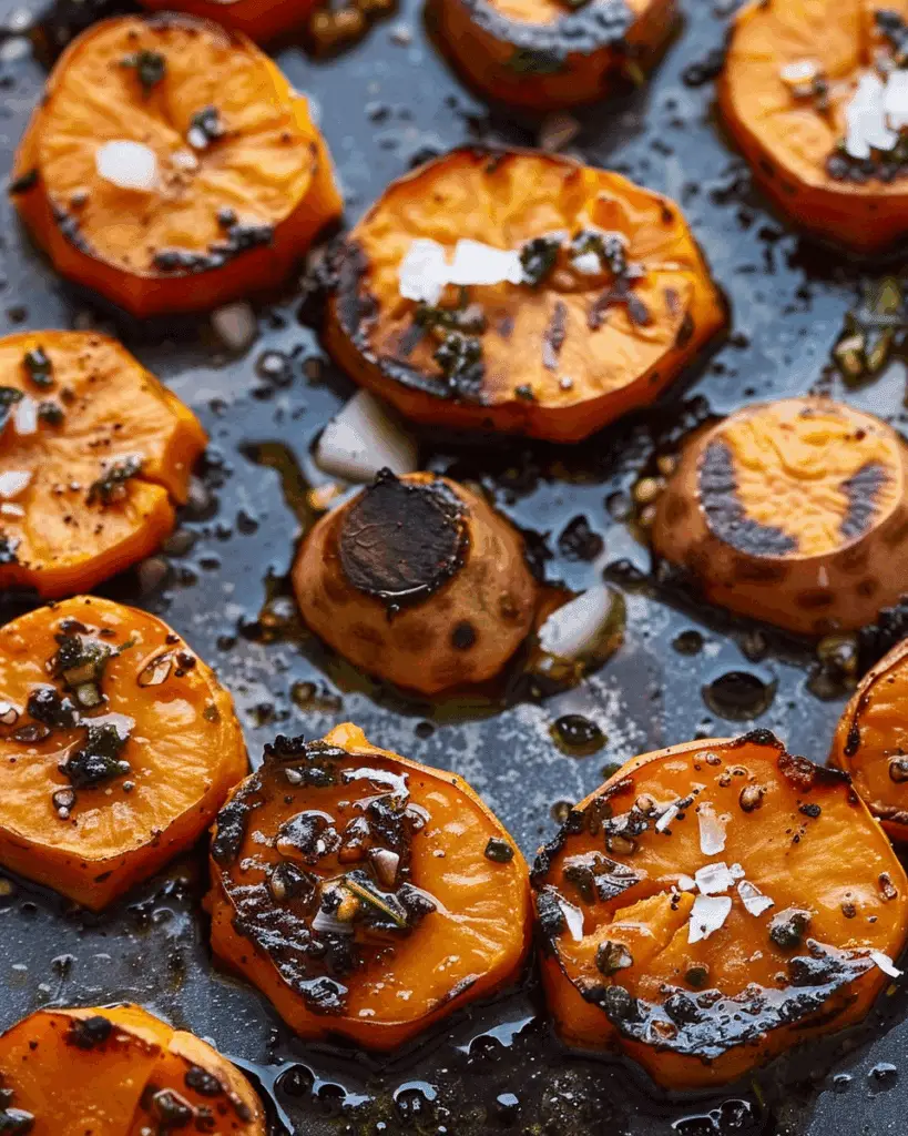 Roasted Sweet Potato Rounds with Honey & Feta
