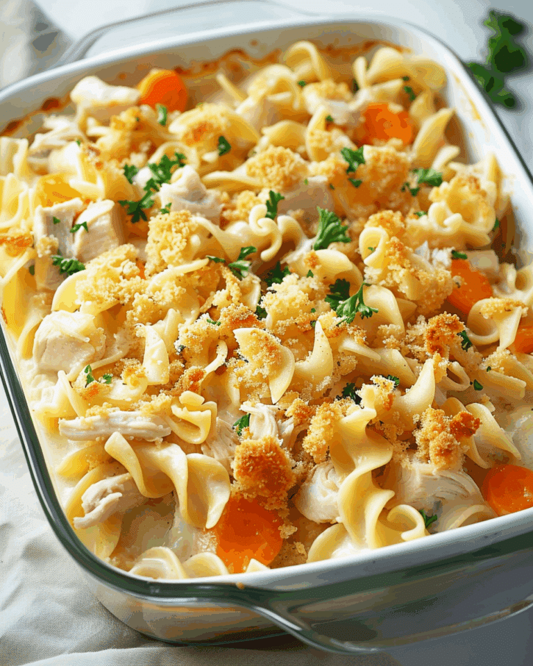 Super Easy Chicken Noodle Casserole Recipe