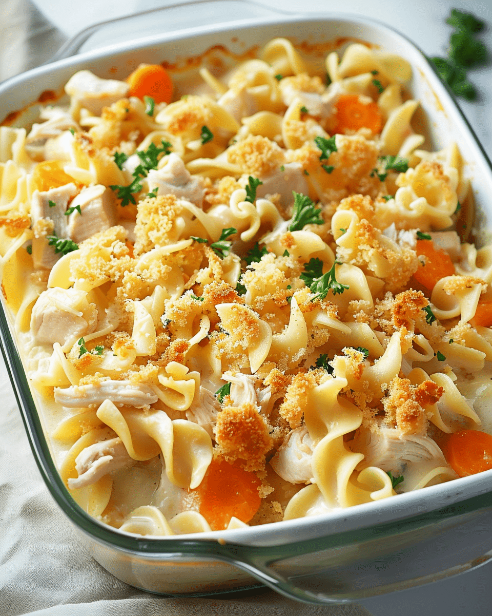 Super Easy Chicken Noodle Casserole Recipe