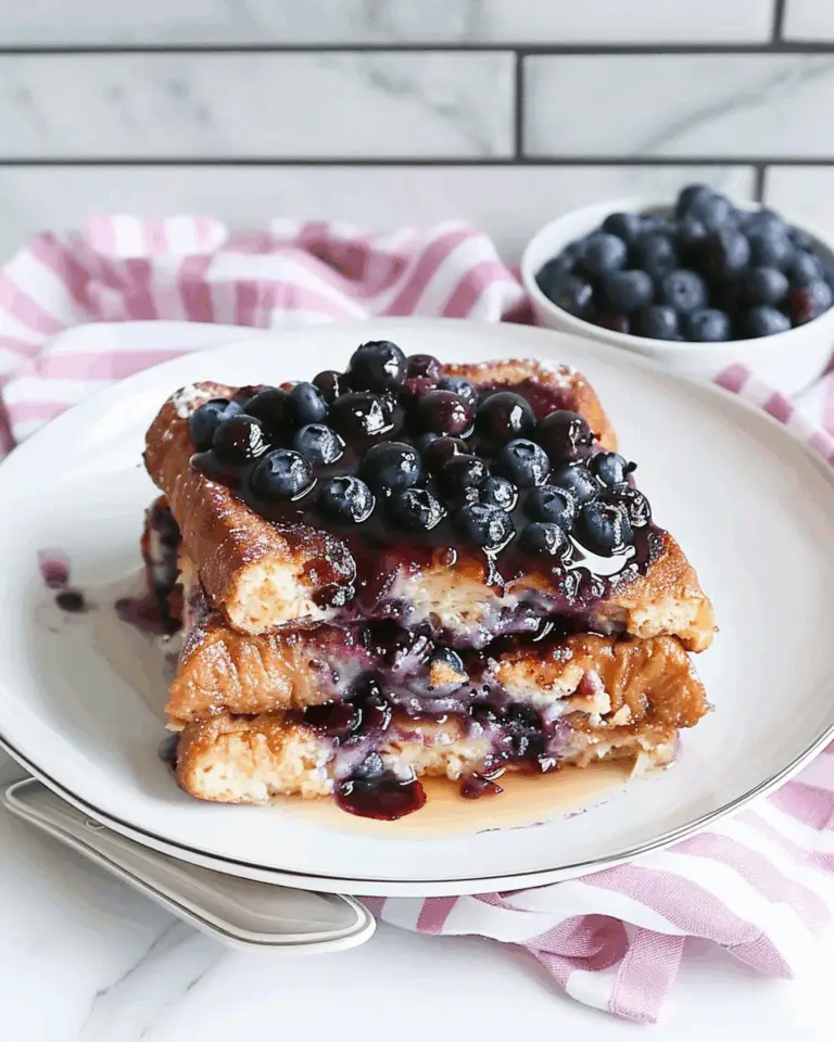 Overnight Blueberry French Toast Casserole