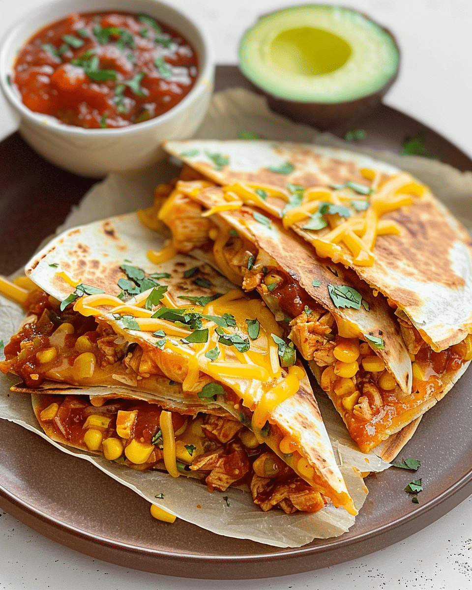 Cheesy BBQ Chicken Quesadillas