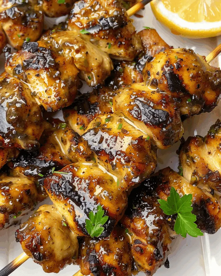Air Fryer Lemon Butter Chicken Skewers