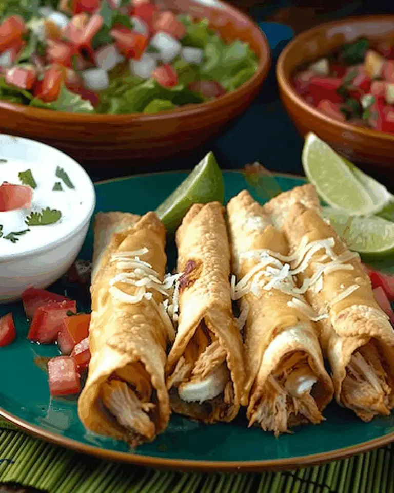 Baked Cream Cheese Chicken Taquitos