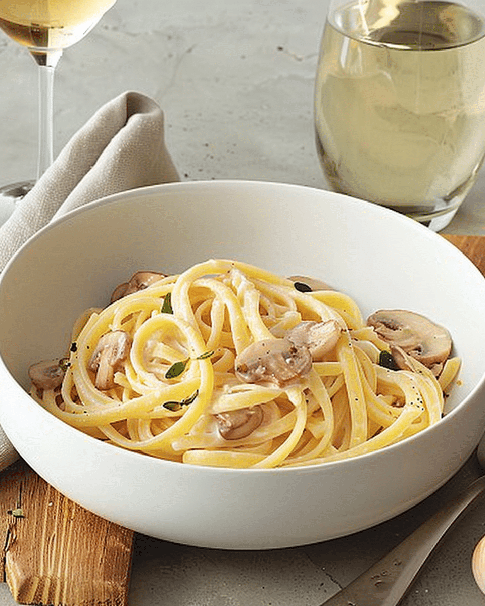 Caramelized Leek and Mushroom Gruyere Pasta