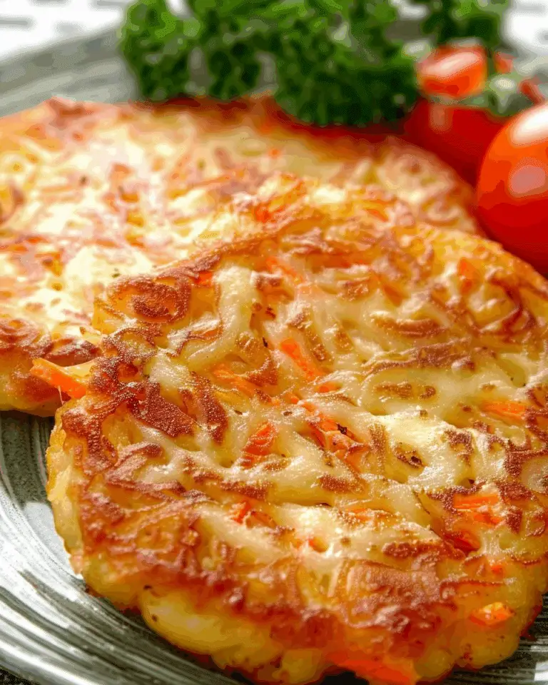 Cheesy Carrot Potato Fritter Pancake