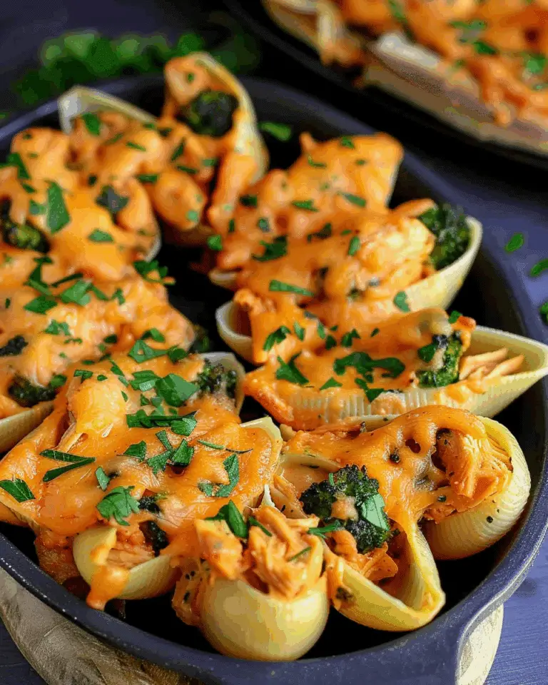 Cheesy Chicken & Broccoli Stuffed Shells