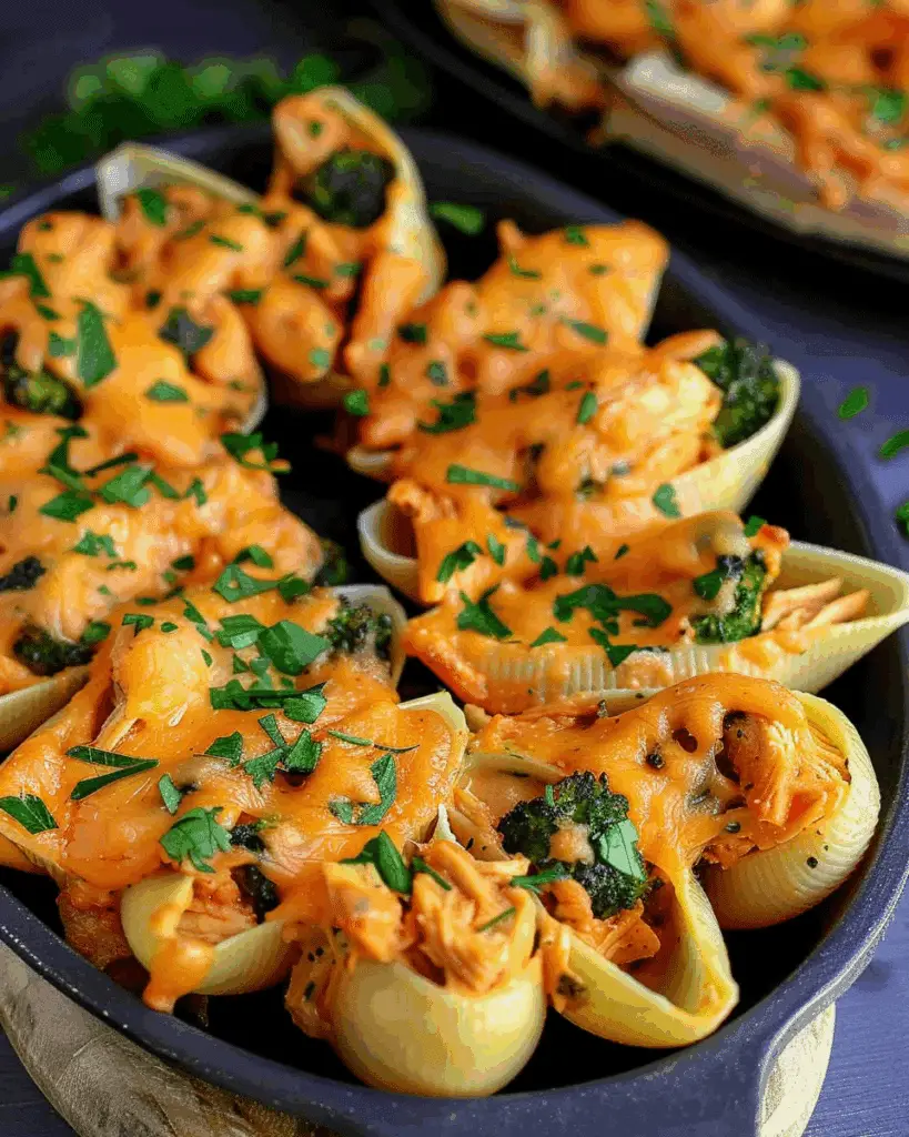 Cheesy Chicken & Broccoli Stuffed Shells
