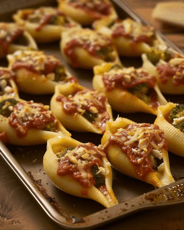 Cheesy Chicken & Broccoli Stuffed Shells