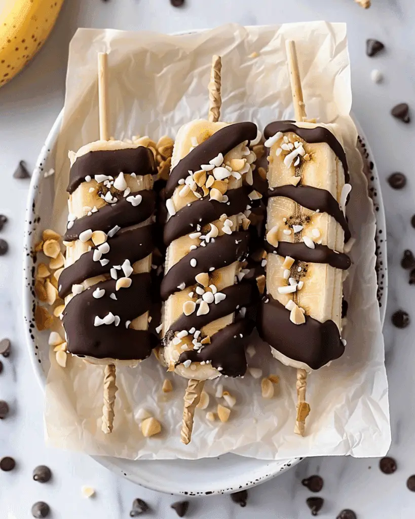 Chocolate Covered Banana Pops