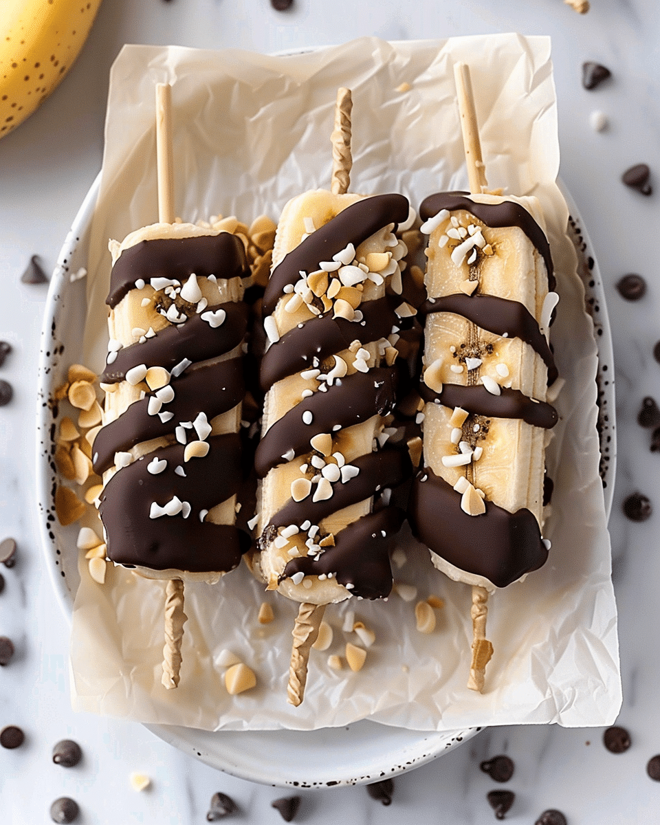 Chocolate Covered Banana Pops