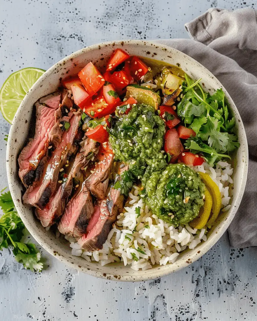 Cilantro Lime Steak Bowls