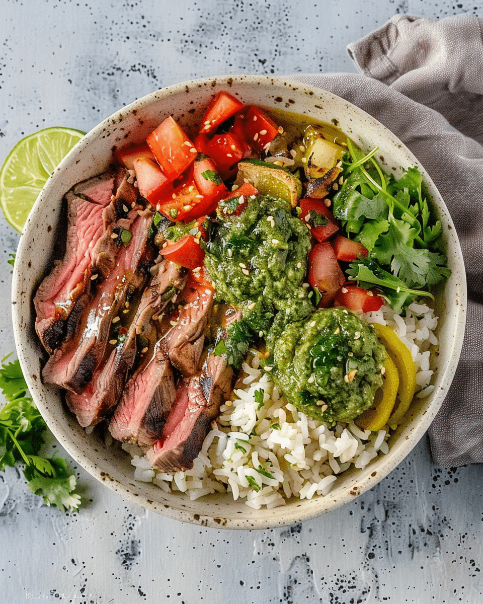 Cilantro Lime Steak Bowls