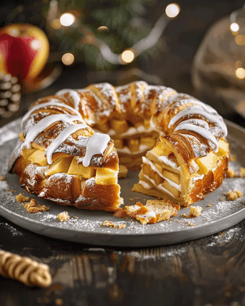 Cozy Apple Kringle with Vanilla Glaze