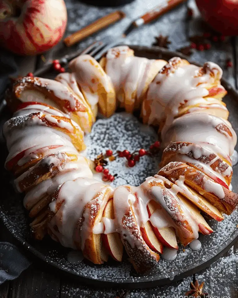 Cozy Apple Kringle with Vanilla Glaze