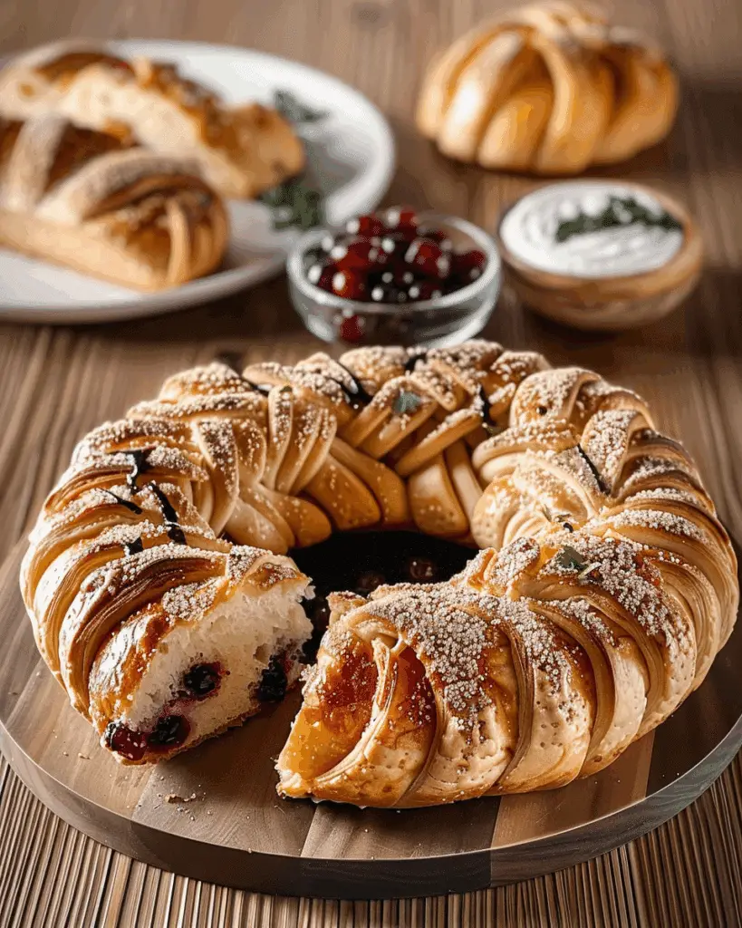 Cranberry Brie Volcano Bread