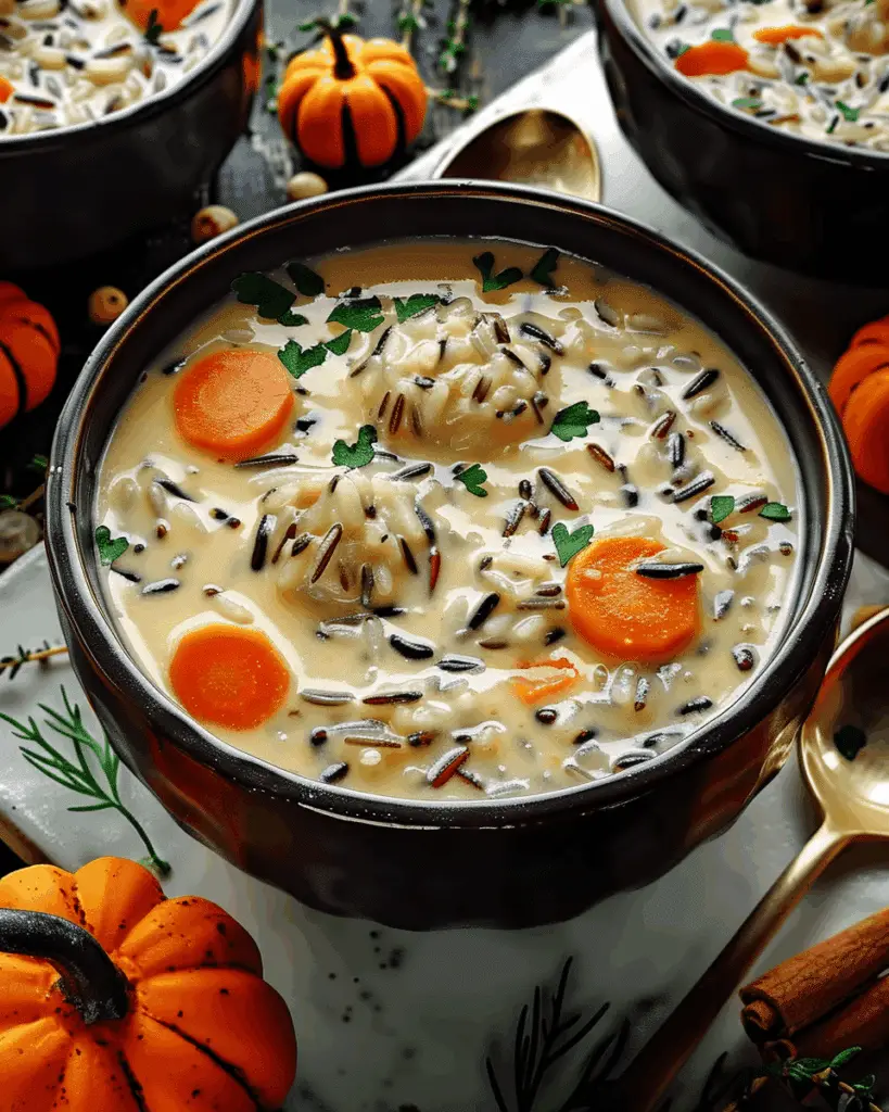 Creamy Autumn Wild Rice Soup for Cozy Comfort on Chilly Days